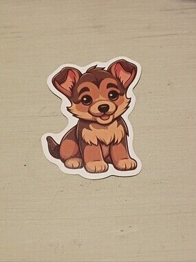 10/$10 Stickers Decal - German Shepherd Puppy Dog Kawaii Animal Sticker - New